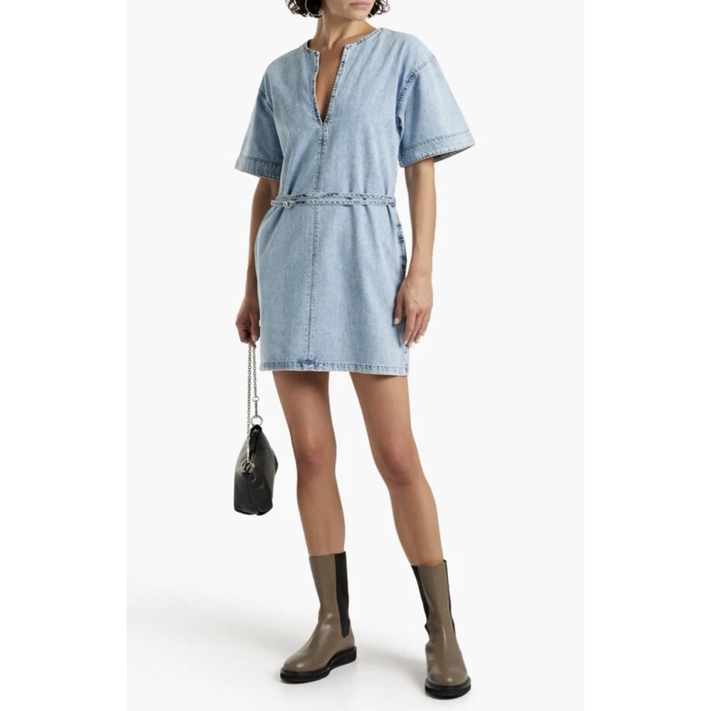 Frame Denim Light Blue Denim Mini Dress